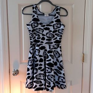 CowCow Cute Moo Milk Cow Dress Medium